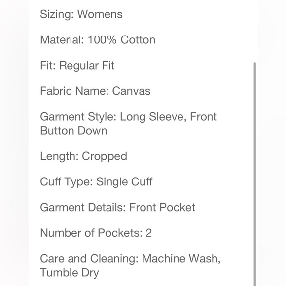 Women’s Cropped Canvas Surplus Shacket by Wild Fable - Picture 4 of 5